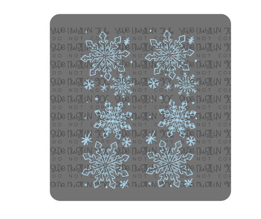 Let it Snow light blue Sleeve-Ready to Press Transfer