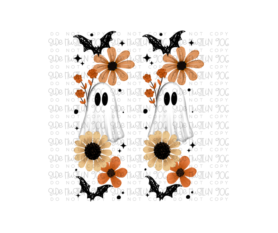 Ghostie Floral Sleeve-Ready to Press Transfer