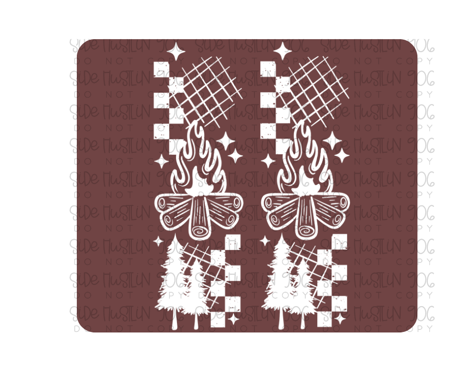 Campfire Hoodie Sleeve White-Ready to Press Transfer