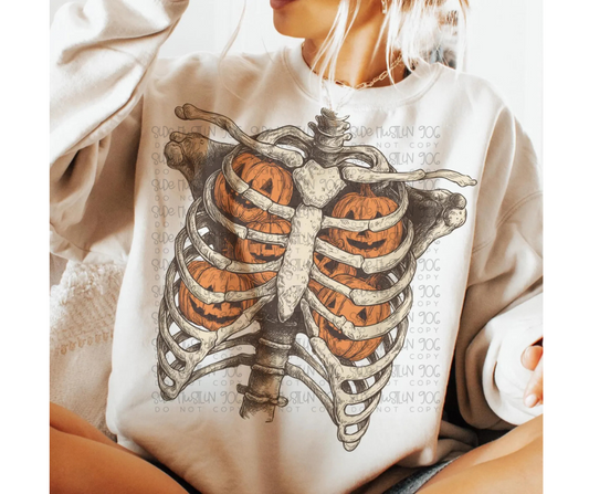 Pumpkin Ribcage-Ready to Press Transfer