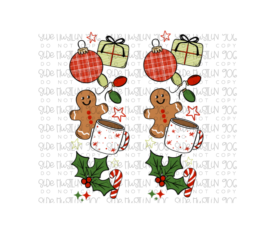 Christmas Collage Sleeve-Ready to Press Transfer