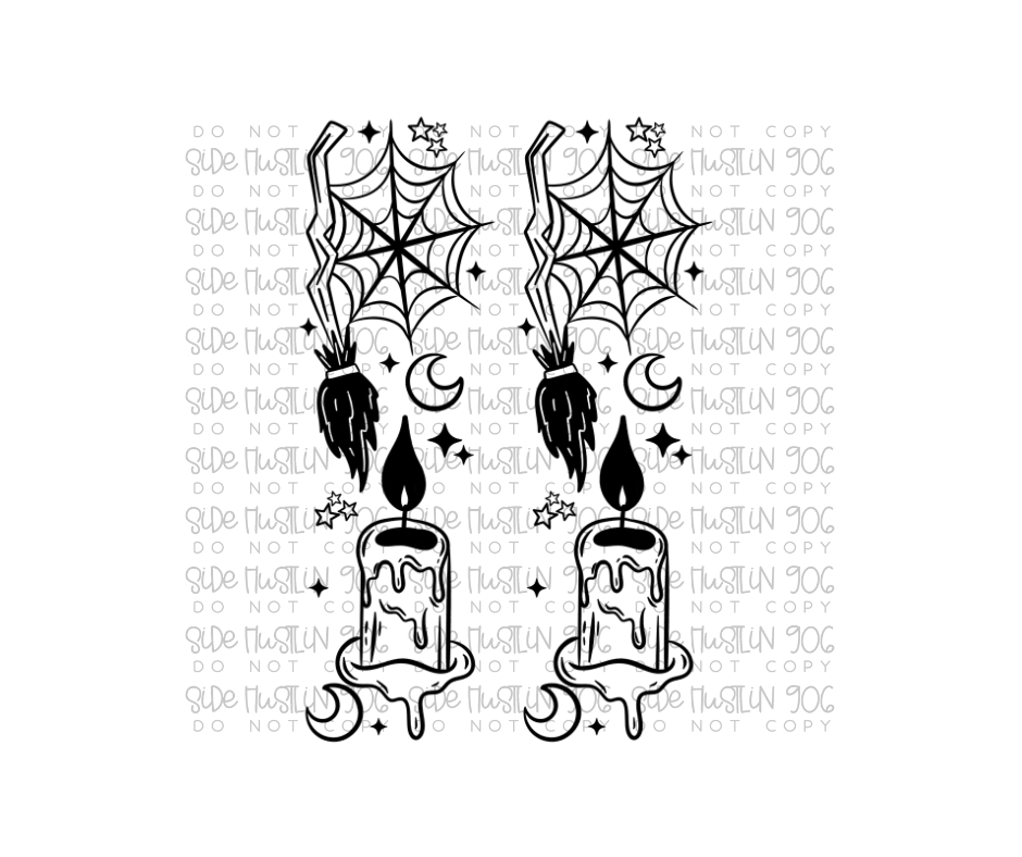 Basic Witch Single Color Black Sleeve-Ready to Press Transfer