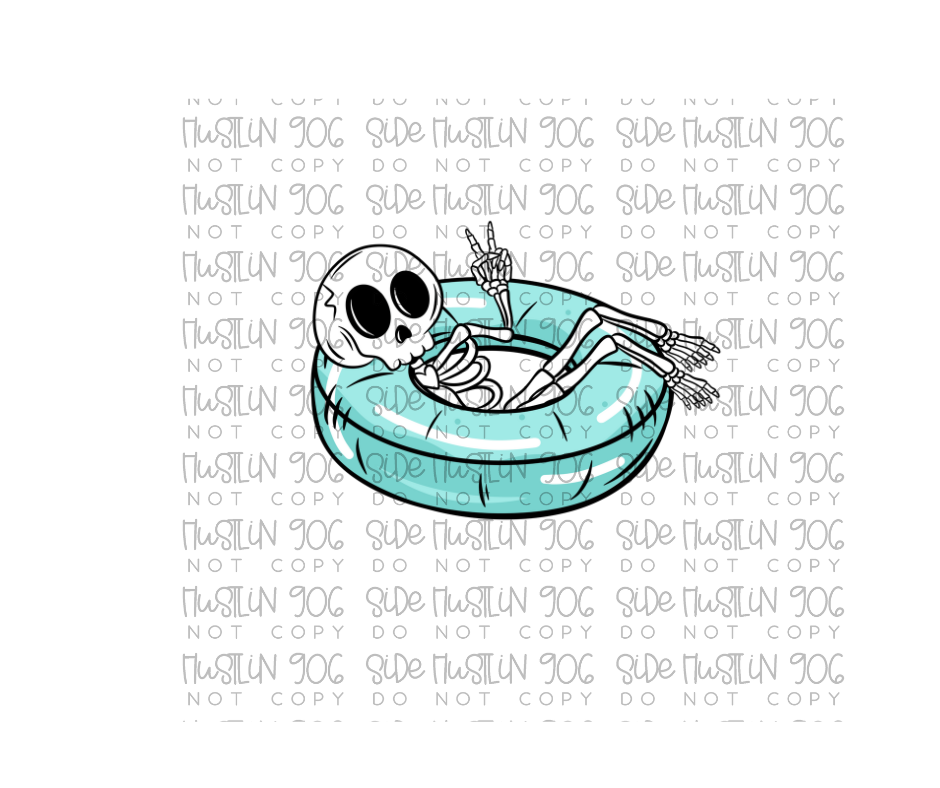 Pool Days Blue Yellow no words-Ready to Press Transfer