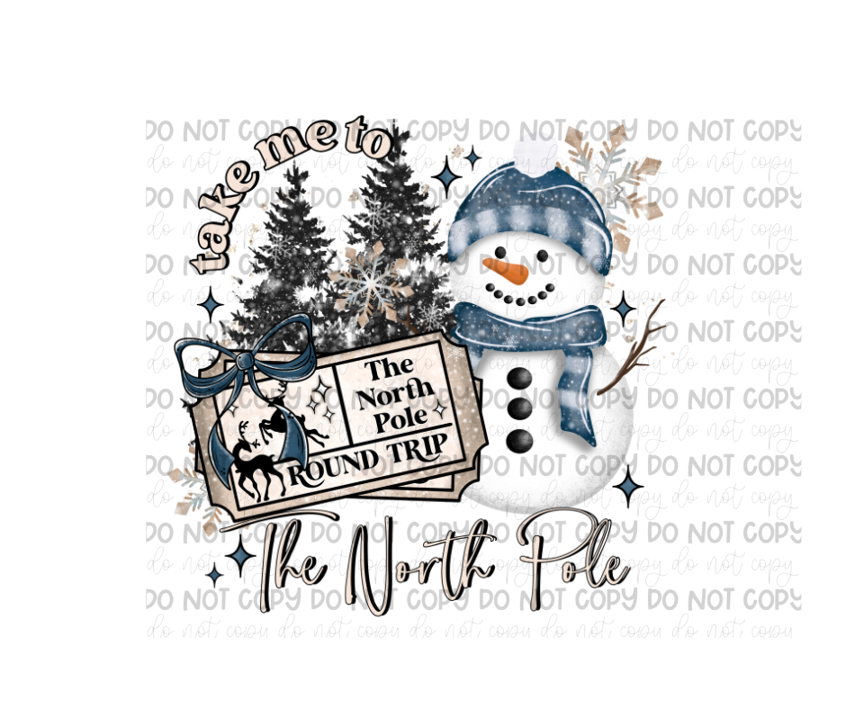 North Pole Snowman-Ready to Press Transfer