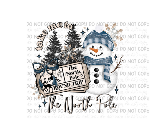 North Pole Snowman-Ready to Press Transfer