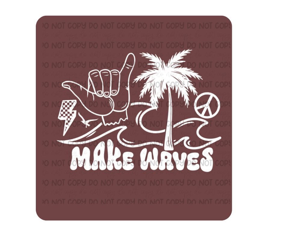 Make waves white-Ready to Press Transfer