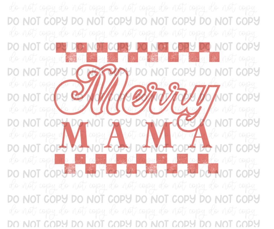 Merry Mama checker-Ready to Press Transfer