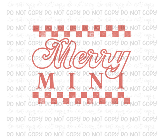 Merry Mini checker-Ready to Press Transfer