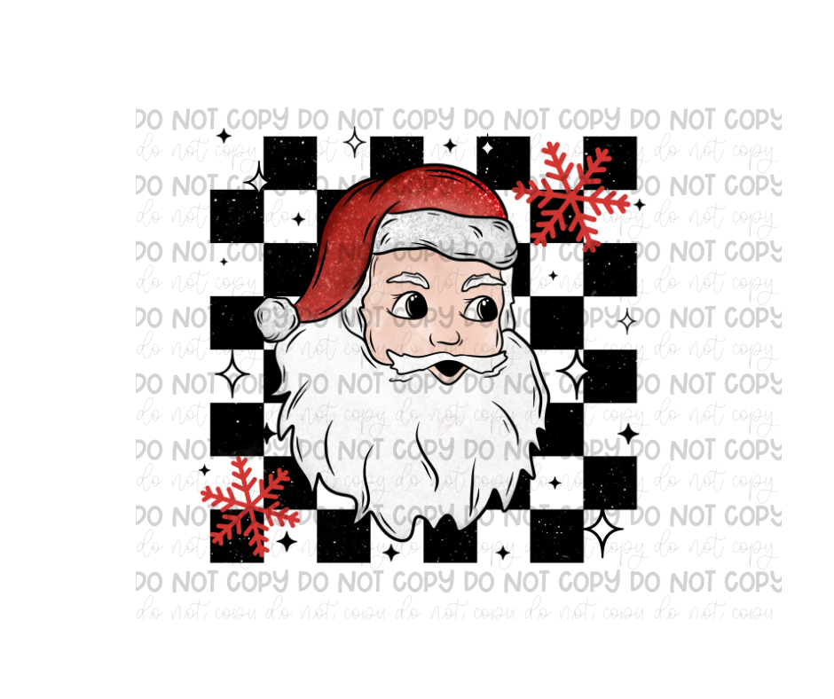 Santa checker-Ready to Press Transfer