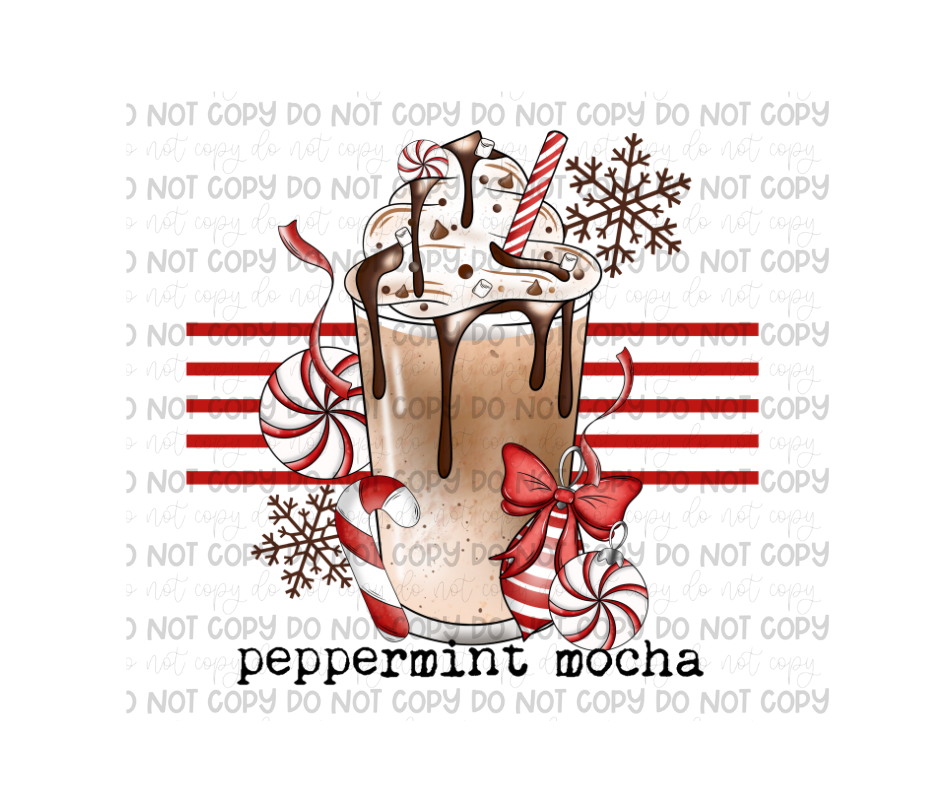 Peppermint Mocha-Ready to Press Transfer