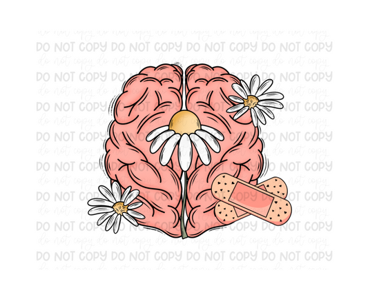 Daisy brain bandaid-Ready to Press Transfer