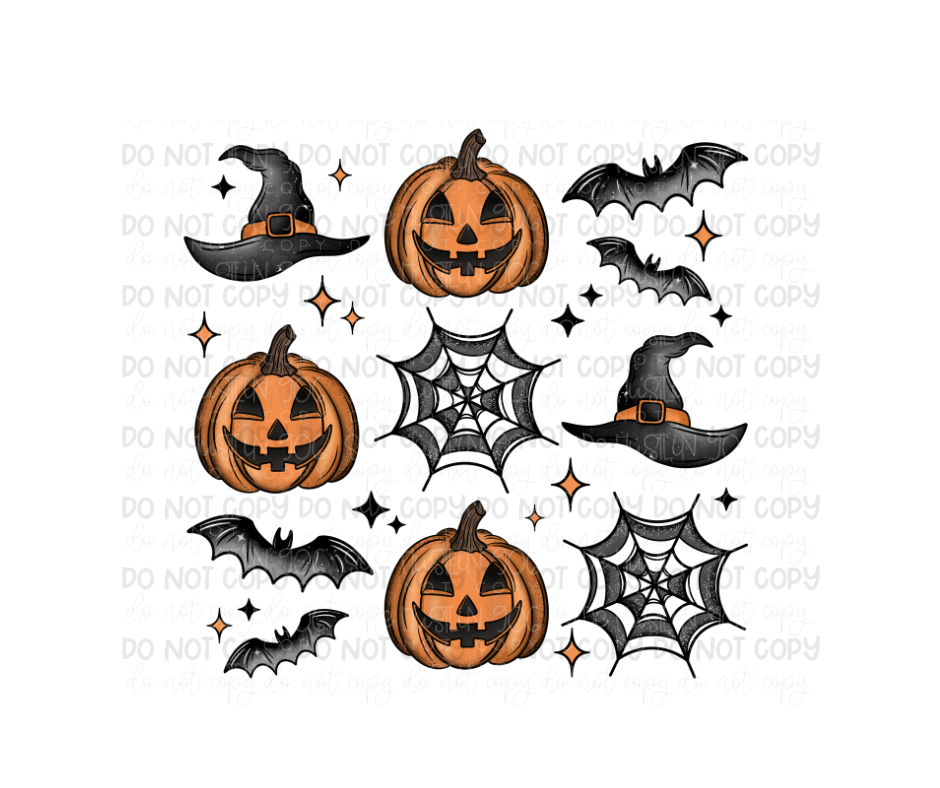 Halloween Grid-Ready to Press Transfer