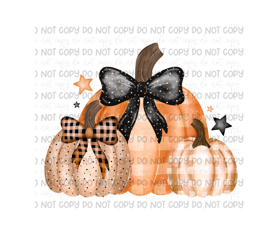 Plaid Pumpkins-Ready to Press Transfer