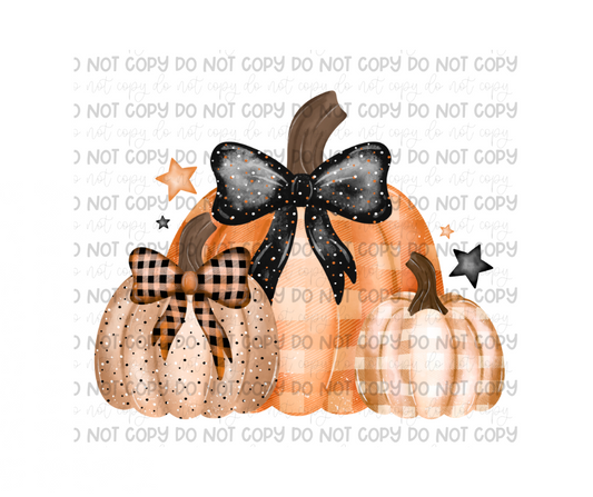 Plaid Pumpkins-Ready to Press Transfer