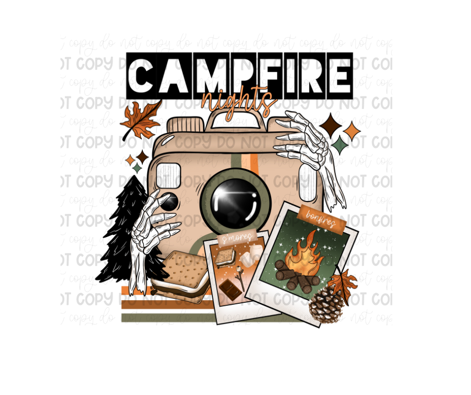 Campfire Nights-Ready to Press Transfer