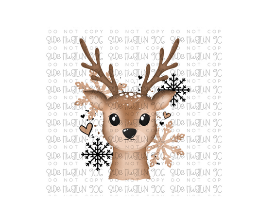 Winter Deer-Ready to Press Transfer