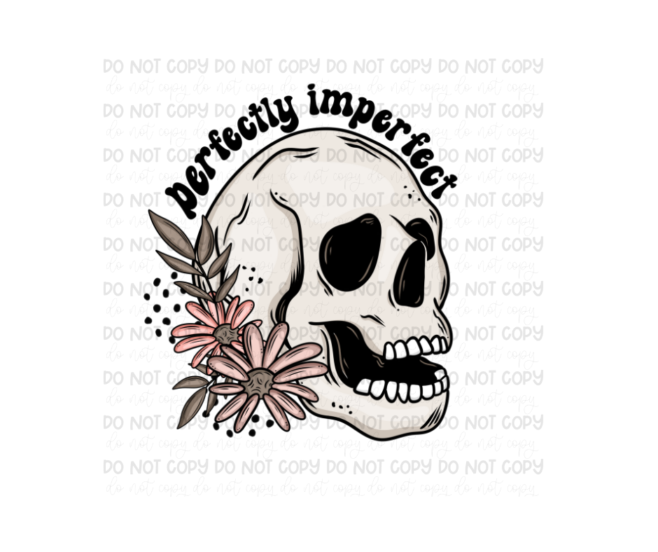 Floral Skull-Ready to Press Transfer