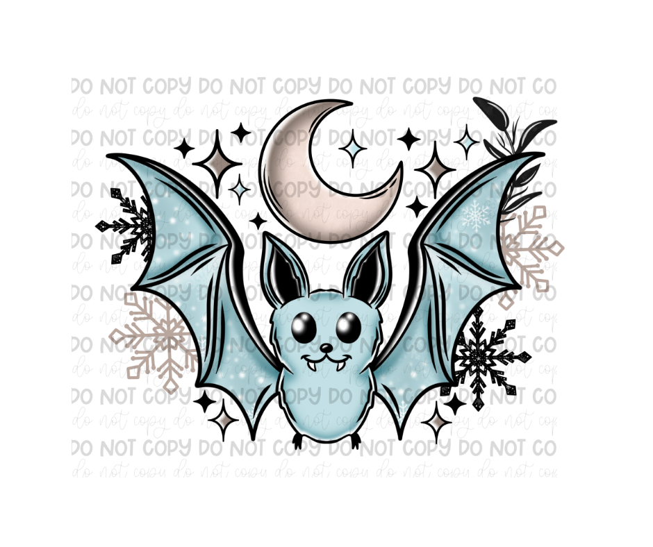 Winter Bat-Ready to Press Transfer