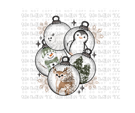 Winter Ornaments-Ready to Press Transfer