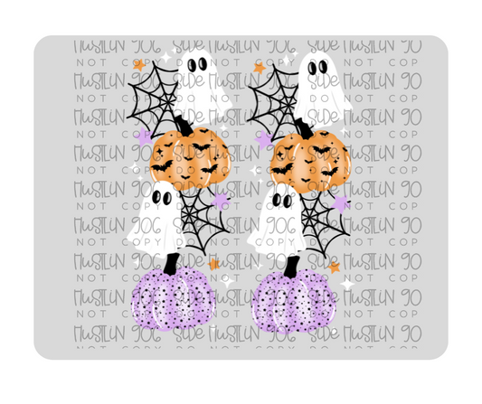Spooky Season Purple and Orange Sleeve-Ready to Press Transfer