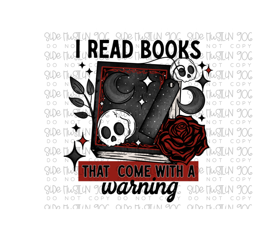 Books with a Warning-Ready to Press Transfer