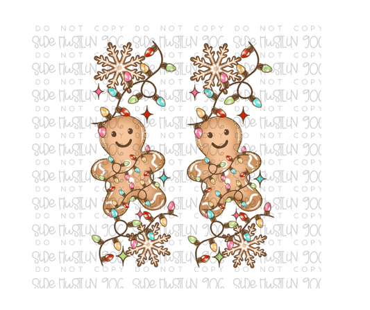 Gingerbread Christmas Lights Sleeve-Ready to Press Transfer