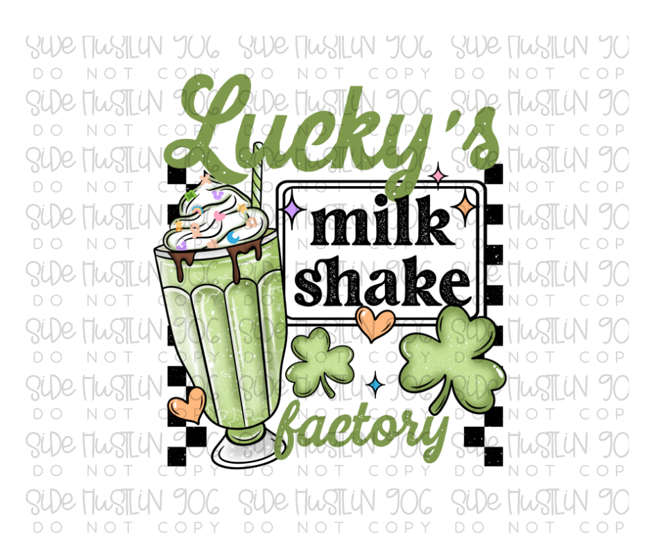 Lucky's Milkshake-Ready to Press Transfer