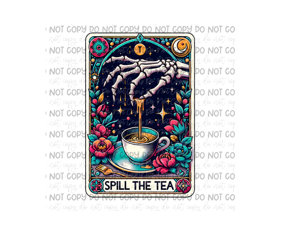 Spill the Tea tarot-Ready to Press Transfer