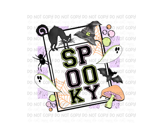 Spooky varsity Card-Ready to Press Transfer