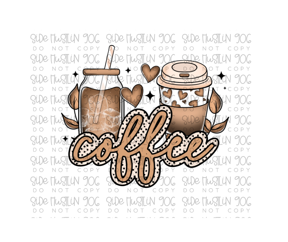 Coffee-Ready to Press Transfer