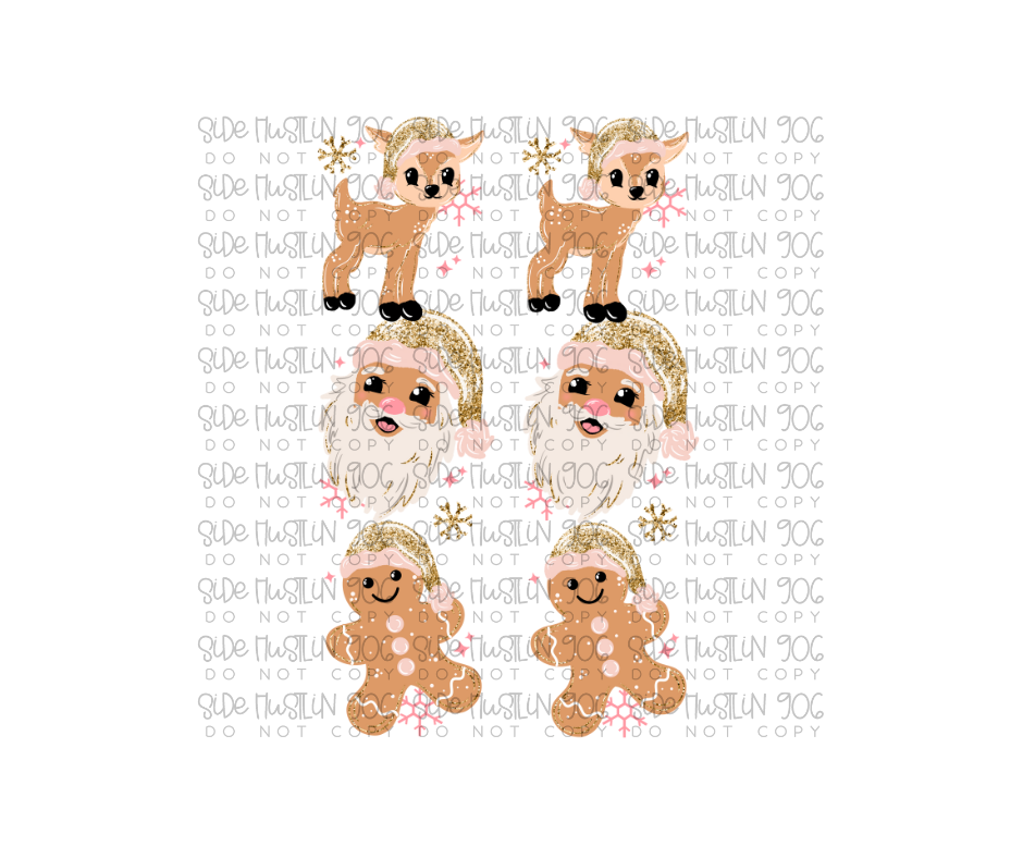 Merry Christmas Sleeve Lighter Skin Tone-Ready to Press Transfer