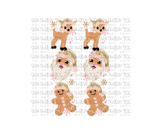 Merry Christmas Sleeve Lighter Skin Tone-Ready to Press Transfer