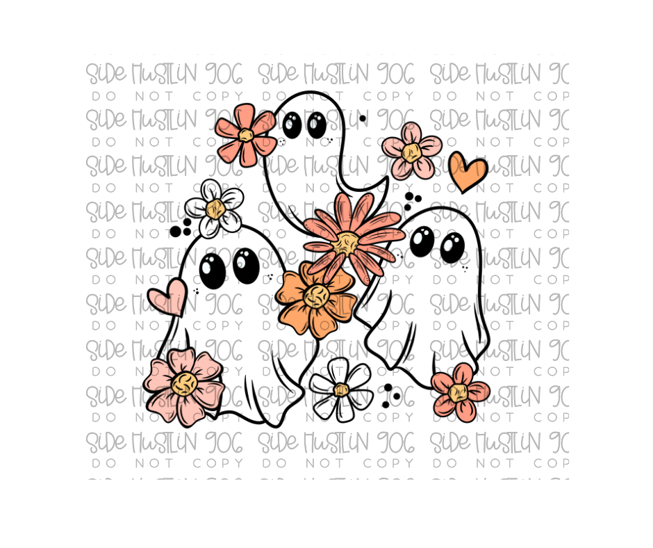 Spring Ghosties-Ready to Press Transfer