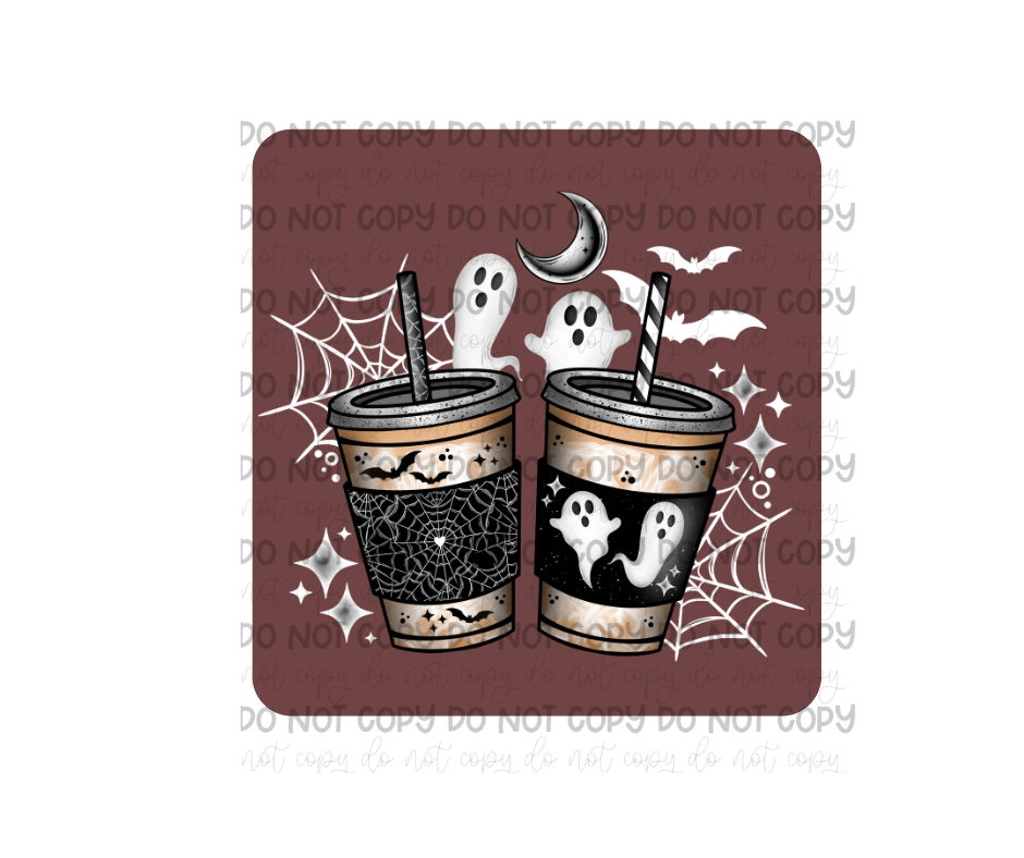 Spooky Coffee white-Ready to Press Transfer