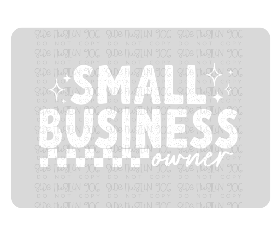 Small Business Owner white-Ready to Press Transfer