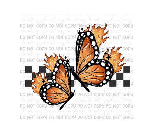 Fire Butterflies-Ready to Press Transfer