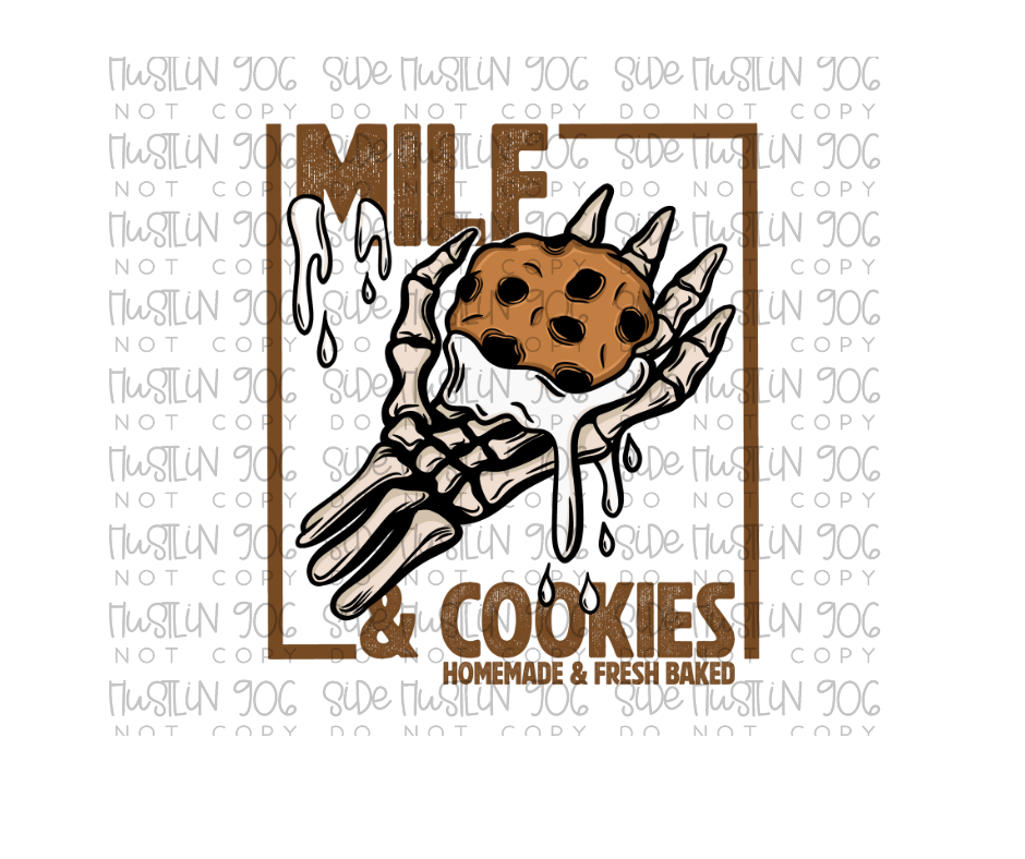 Milf and Cookies fresh baked brown-Ready to Press Transfer