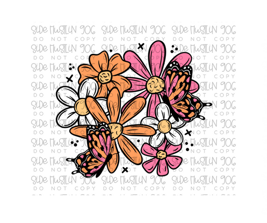 Hello Spring florals-Ready to Press Transfer