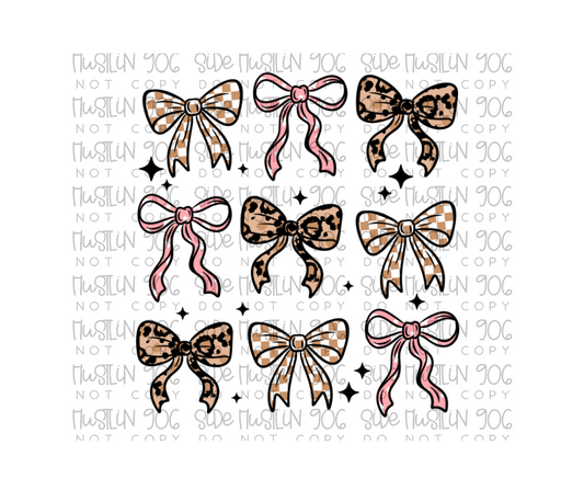 Girls Bows Grid-Ready to Press Transfer