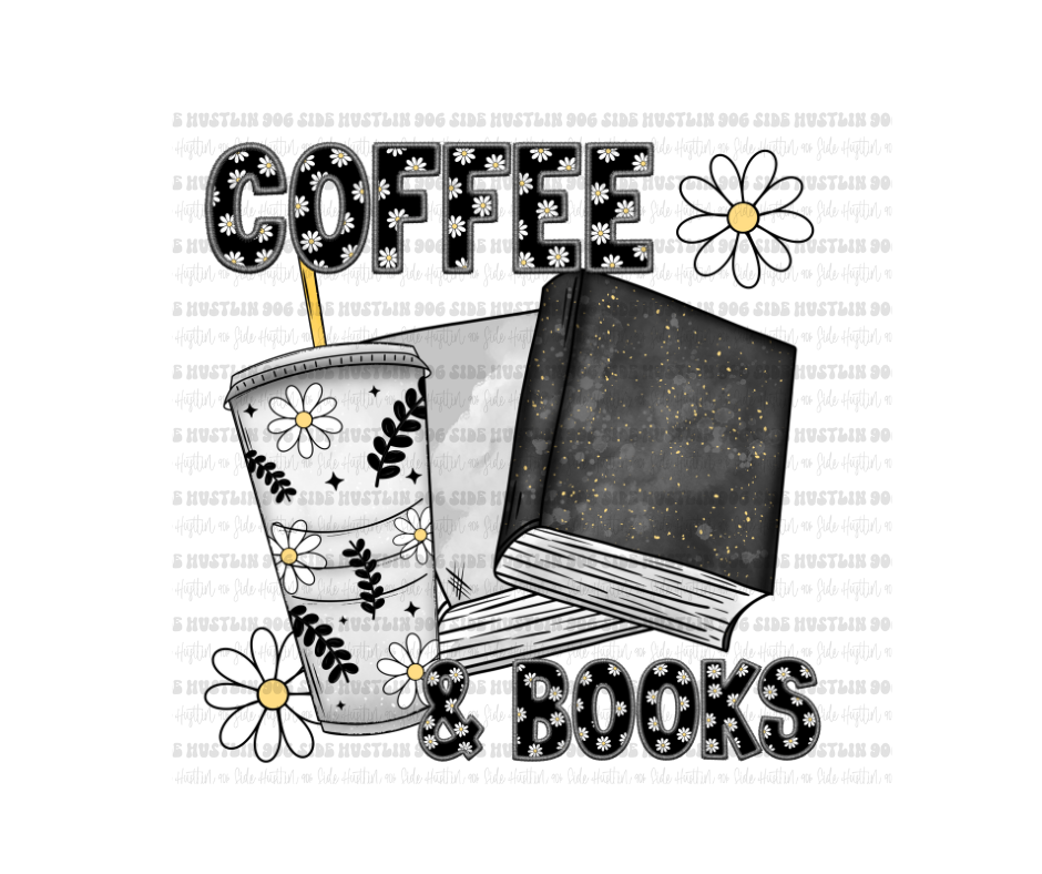 Coffee & Books-Ready to Press Transfer