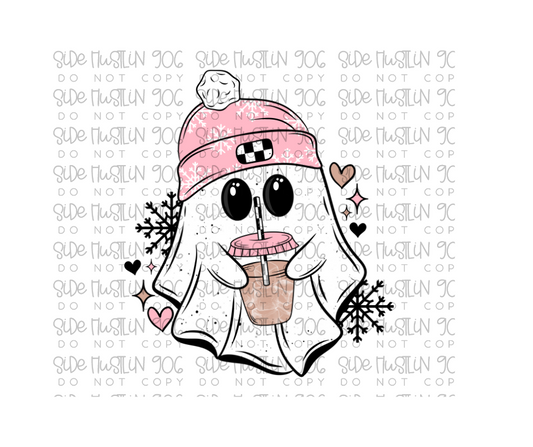 Iced Coffee Ghostie-Ready to Press Transfer