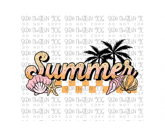 Thin Summer Seashells-Ready to Press Transfer