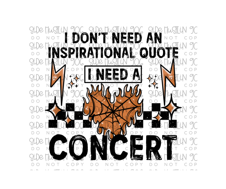 I need a Concert Orange and Black-Ready to Press Transfer