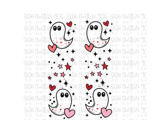 Vday Ghosties Sleeves-Ready to Press Transfer