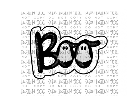 B & W Boo-Ready to Press Transfer