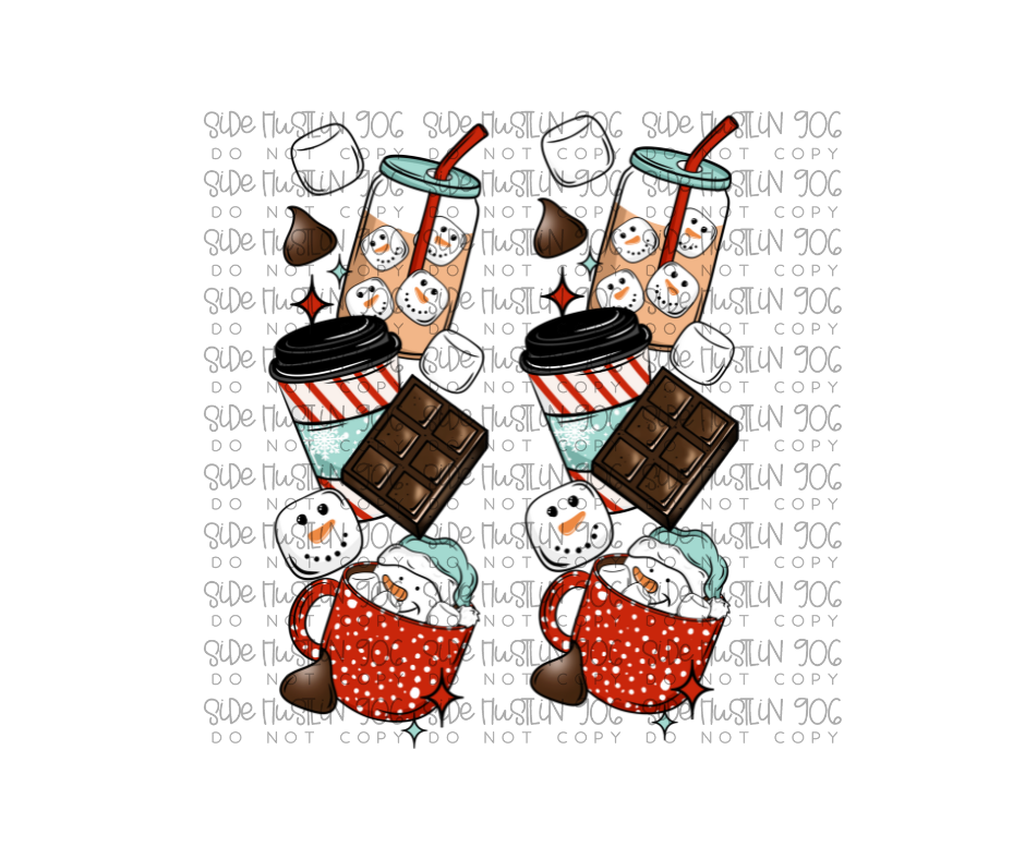 Coffee and Hot Cocoa Sleeve-Ready to Press Transfer