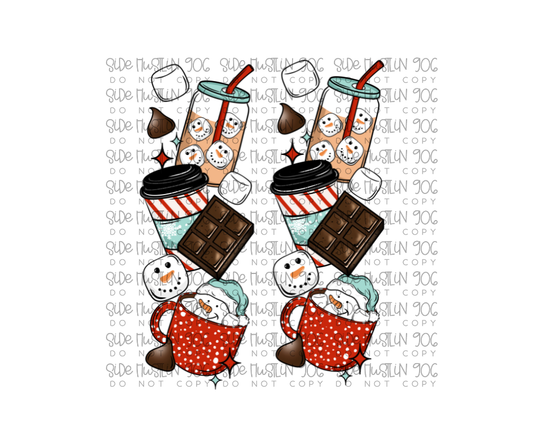 Coffee and Hot Cocoa Sleeve-Ready to Press Transfer