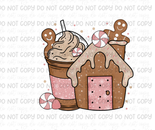 Gingerbread Frappe-Ready to Press Transfer