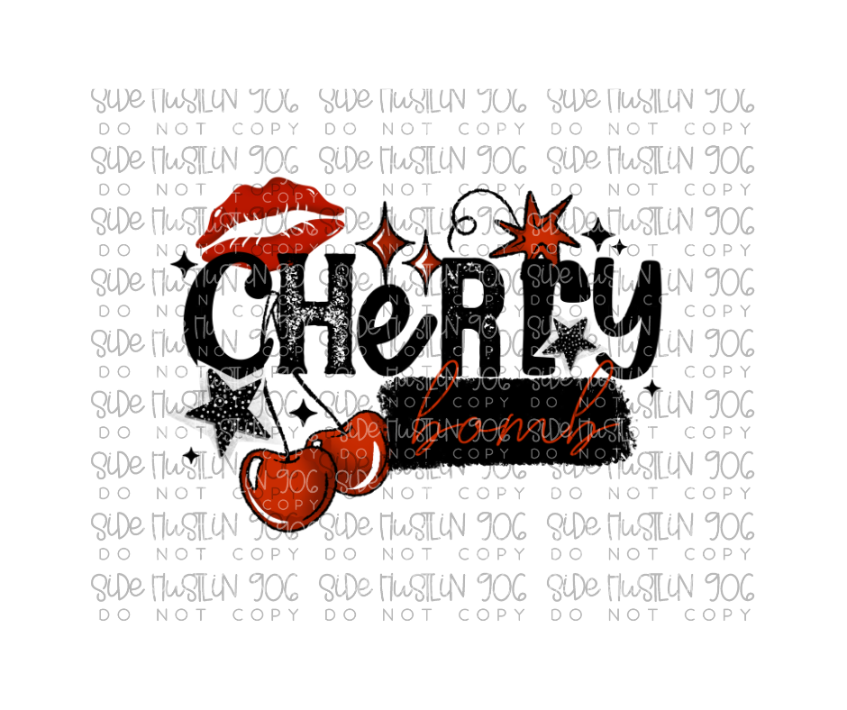 Cherry Bomb-Ready to Press Transfer