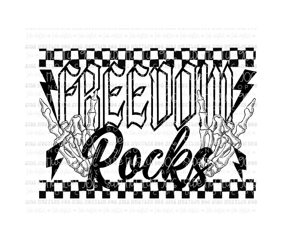 Freedom Rocks skellie-Ready to Press Transfer